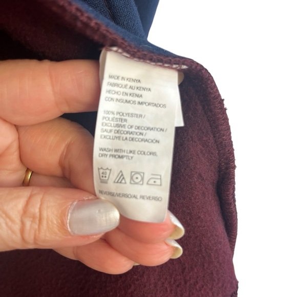 IZOD Men's Burgundy and Blue Colorblock Fleece Vest Large Gorpcorp Outdoor - Picture 6 of 9